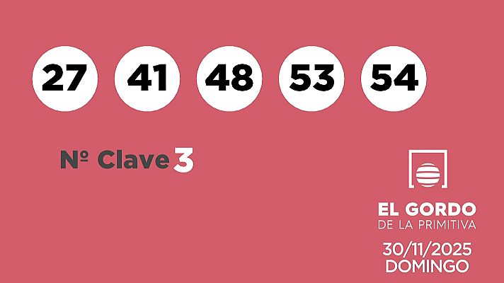 SELAE - Sorteo de la Lotería Gordo de la Primitiva del 30/11/2025