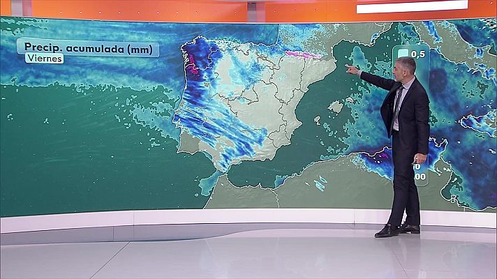 El tiempo - Acumulados de nieve en las montañas del norte peninsular y de la Ibérica por encima de 1200-1300 m