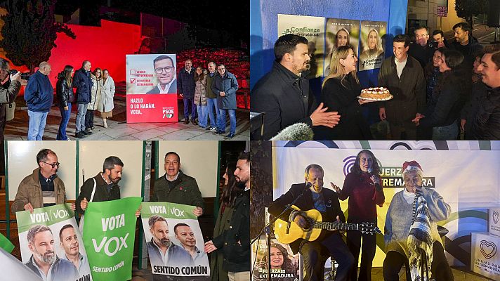Informativo 24h - Los candidatos en Extremadura dan el pistoletazo de salida a la campaña electoral con la pegada de carteles