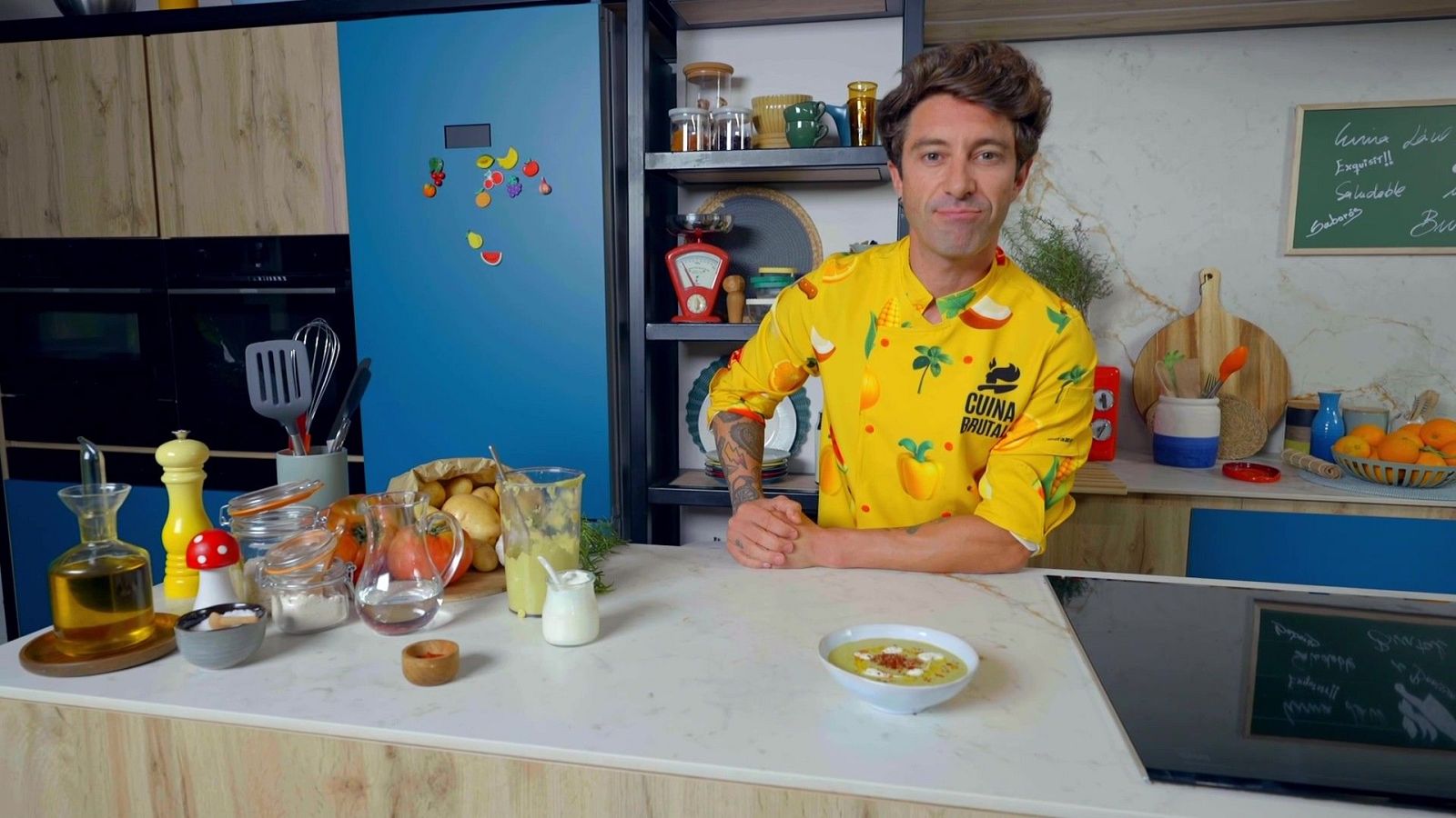 Crema de pèsols, arròs i donuts de pastanaga - Cuina brutal - Cuina Brutal | Veure