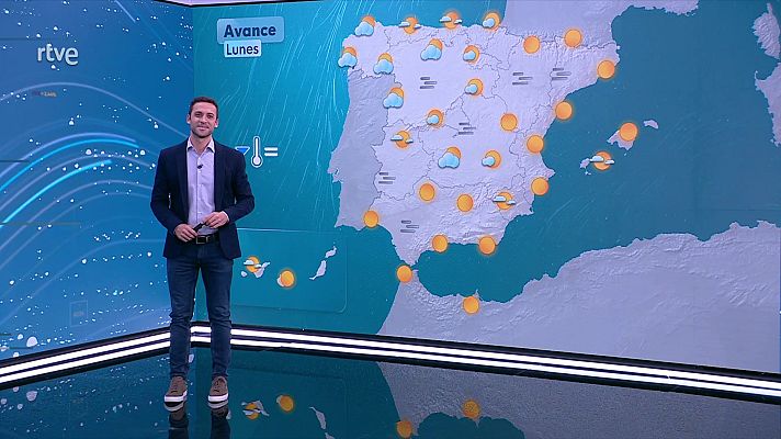 El tiempo - Las temperaturas aumentarán en la mayor parte de la Península, notablemente en el Cantábrico las máximas