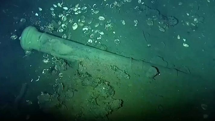 Telediario Fin de Semana - La extracción del pecio del galeón San José muestra sus primeros tesoros