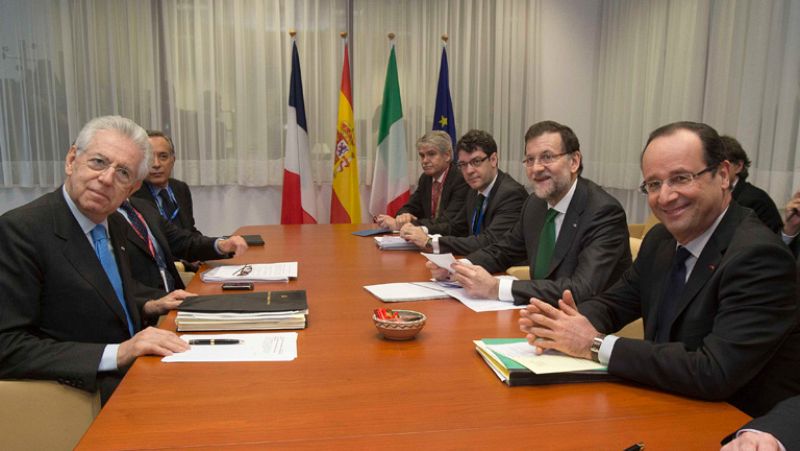 Rajoy, Hollande y Monti apuestan por el crecimiento frente a los recortes y la austeridad