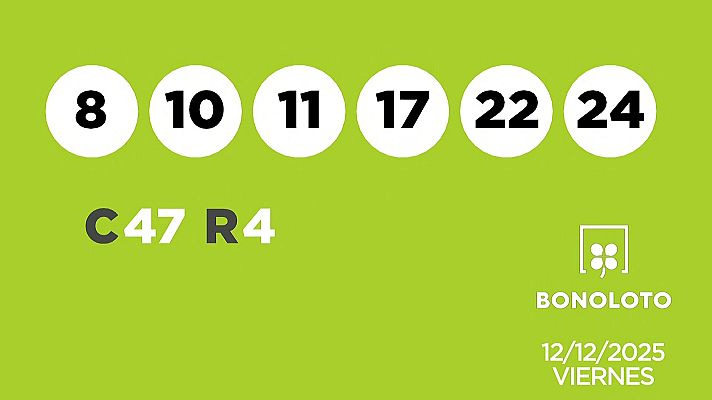 SELAE - Sorteo de la Lotería Bonoloto del 12/12/2025