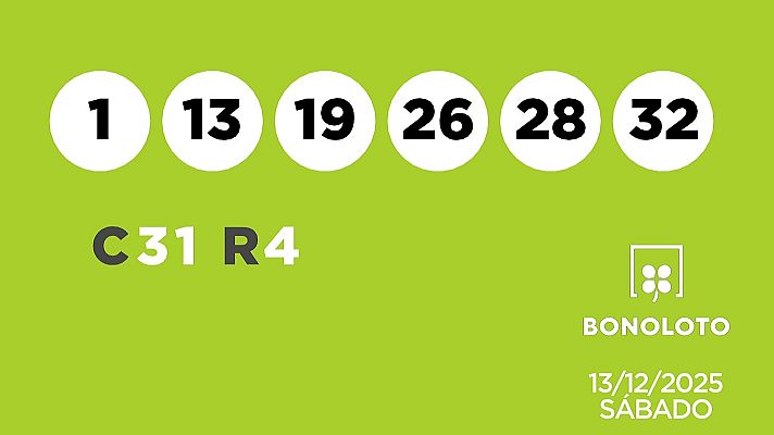 SELAE - Sorteo de la Lotería Bonoloto del 13/12/2025