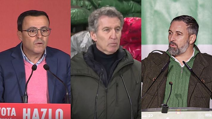 Telediario 2 - Feijóo y Abascal vuelven a hacer campaña en Extremadura