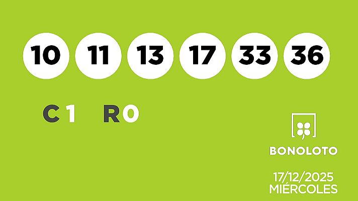 SELAE - Sorteo de la Lotería Bonoloto del 17/12/2025