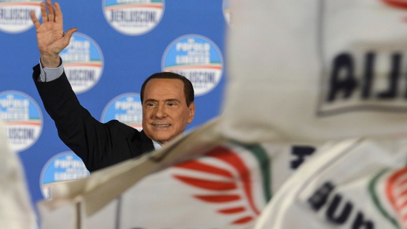 Campaña electoral en Italia marcada por el protagonismo de Berlusconi