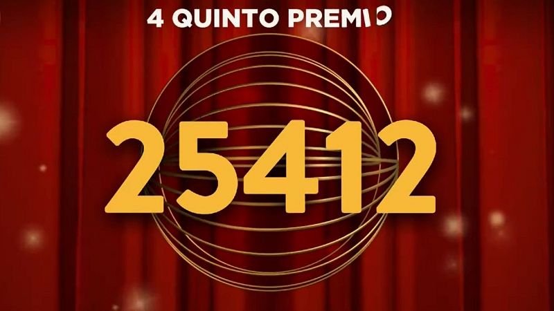 25.412, cuarto quinto premio de la Lotería de Navidad 2025 | Ver vídeo - Loterías | Ver