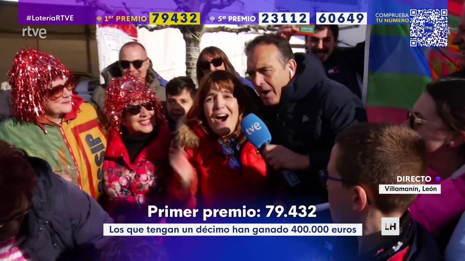 Lotería Navidad 2025: Primer premio en Villamanín (León) | Ver - La hora de La 1 | Ver