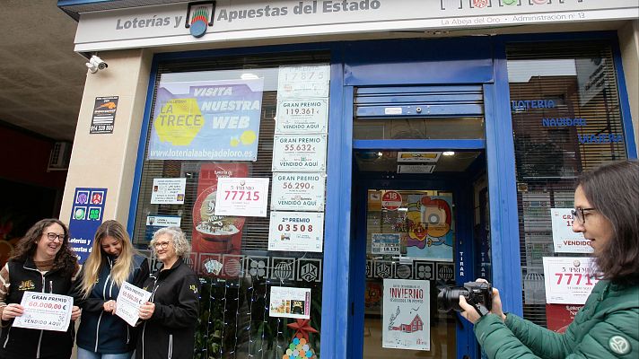 Telediario 1 - Los quintos premios de Lotería de Navidad 2025 dejan suerte en toda España