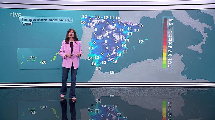 El tiempo - Predominan aumentos en las máximas en mitad oeste peninsular y descensos en la este, Baleares y Melilla