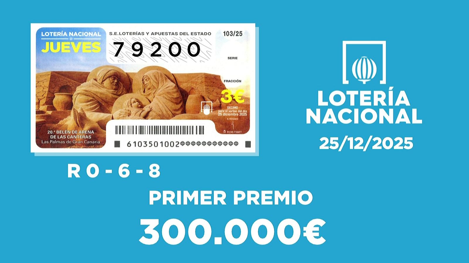 Sorteo de la Lotería Nacional del 25/12/2025 - Ver ahora