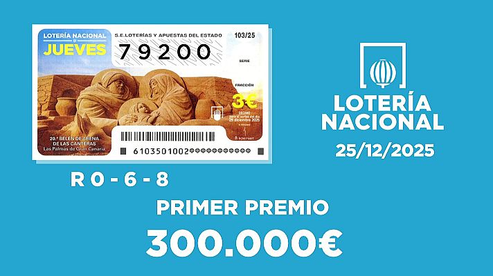SELAE - Sorteo de la Lotería Nacional del 25/12/2025
