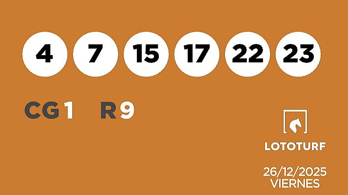 SELAE - Sorteo de Lotería Lototurf: 26/12/2025