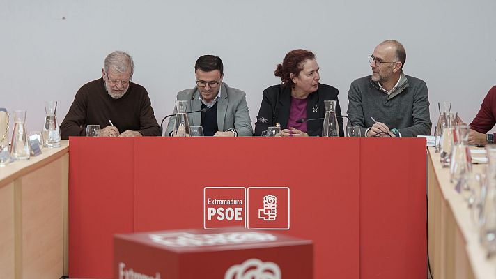 Telediario Fin de Semana - Debate interno en el PSOE sobre la situación del partido tras el batacazo en Extremadura y los casos de acoso