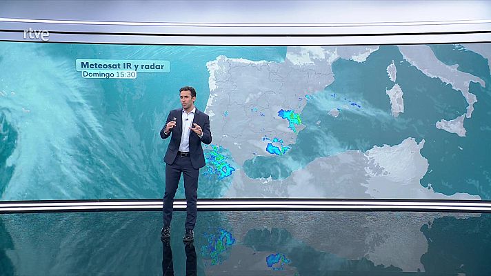 El tiempo - Precipitaciones fuertes y persistentes en Alborán, Murcia y Comunidad Valenciana, pudiendo ser muy fuertes