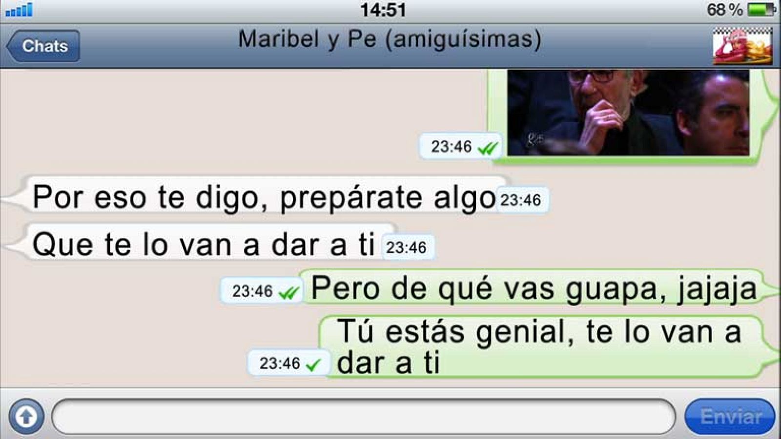 Se acerca la gala de los premios Goya y los nominados empiezan a ponerse neviosos ¿Cómo se tiene que recoger un Goya? ¿Y si uno se pasa de tiempo? ¿Emotivo o divertido? ¿Tengo que mencionar a mi prima? Reproducimos una conversación entre dos nominadas que están seguras del triunfo de la otra en esta nueva remesa de Lab Viral.Sigue toda la actualidad de los Goya en http://www.rtve.es/goyaOtros Lab Viral en http://lab.rtve.es/goya