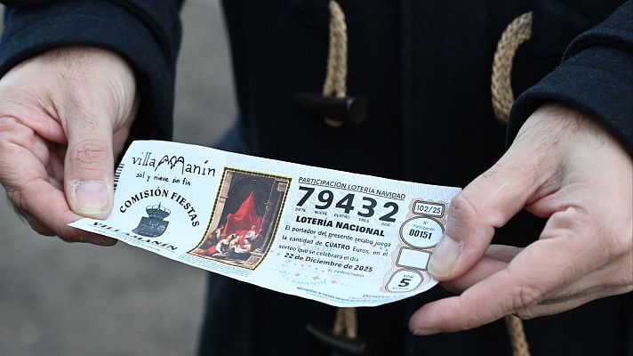 Telediario 1 - El problema con las papeletas del Gordo de la Lotería de Navidad en Villamanín despierta muchas dudas