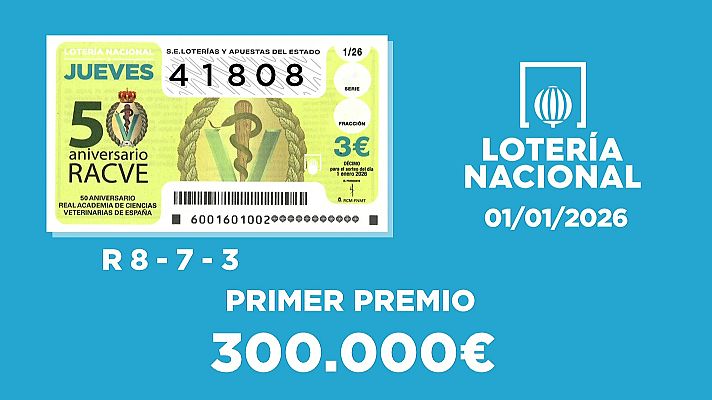 SELAE - Sorteo de la Lotería Nacional del 01/01/2026