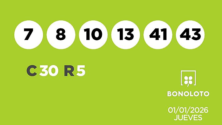 SELAE - Sorteo de la Lotería Bonoloto del 01/01/2026