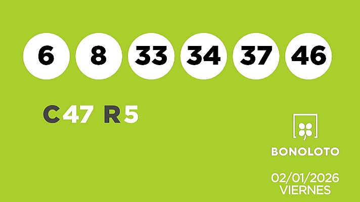 SELAE - Sorteo de la Lotería Bonoloto y Euromillones del 02/01/2026