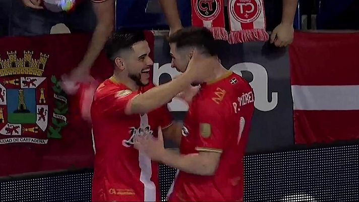 Fútbol Sala - Un hat-trick de Cortés da a Jimbee Cartagena su tercera Supercopa de España de fútbol sala consecutiva