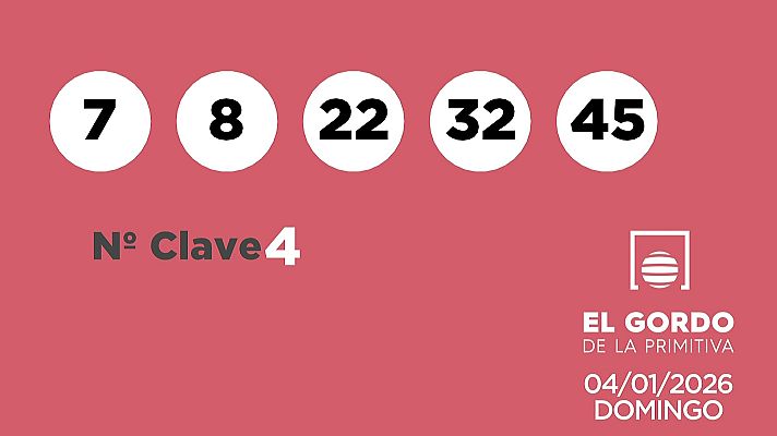 SELAE - Sorteo de la Lotería Gordo de la Primitiva del 04/01/2026