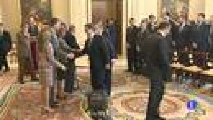 Telediario 1 - Los campeones mundiales de balonmano, con el Rey y con Rajoy