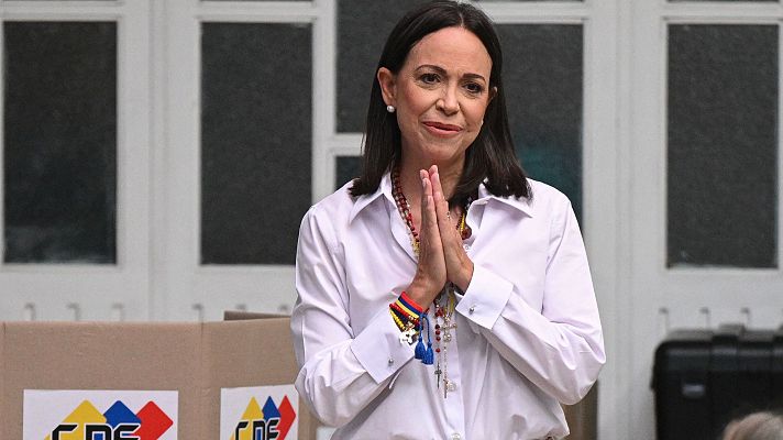 Telediario 1 - EE.UU. no quiere a Corina para dirigir Venezuela