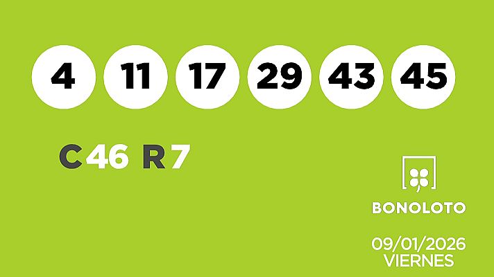 SELAE - Sorteo de la Lotería Bonoloto y Euromillones del 09/01/2026