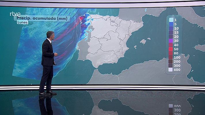 El tiempo - Lluvias con acumulados significativos en el oeste de Galicia