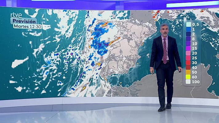 El tiempo - En el oeste de Galicia precipitaciones persistentes localmente fuertes con acumulados significativos