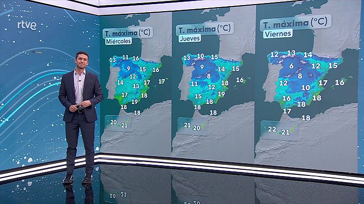 El tiempo - Máximas en ascenso en Baleares, el este, zonas de montaña de la mitad sur y este de la meseta Norte