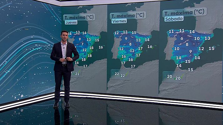 El tiempo - Máximas aumentan en Baleares, Ampurdán, Guadalquivir, este meseta Sur, Ebro y depresiones del nordeste