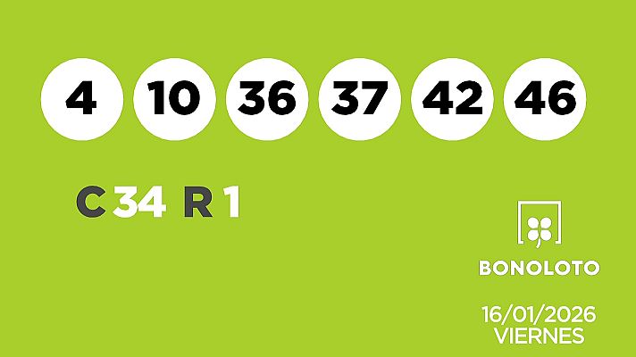 SELAE - Sorteo de la Lotería Bonoloto y Euromillones del 16/01/2026