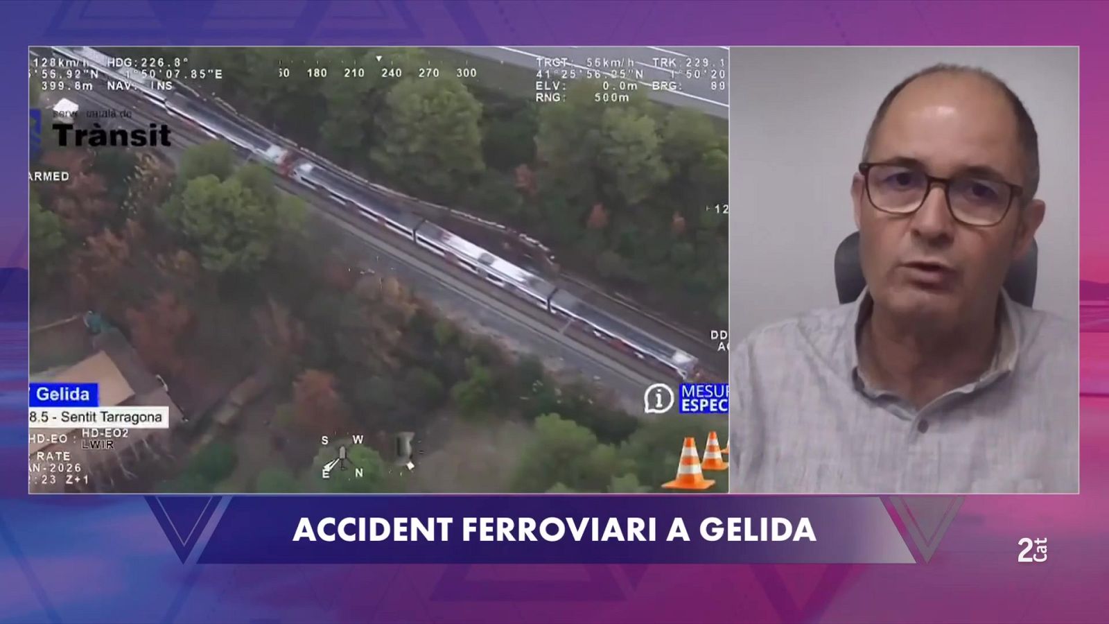 Ramon Pérez Mir analitza els riscos darrere el mur caigut a Gelida