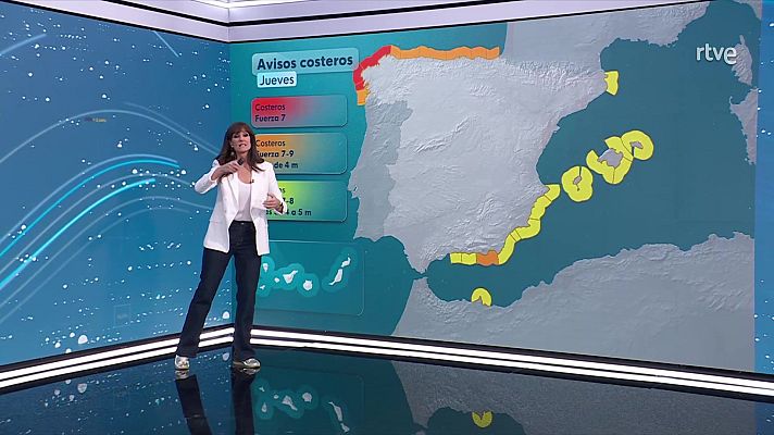 El tiempo - Acumulados de nieve en el Sistema Central, Cantábrica occidental y Pirineos
