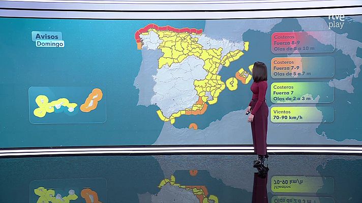 El tiempo - Precipitaciones fuertes en el Estrecho y con tormentas en el Mediterráneo