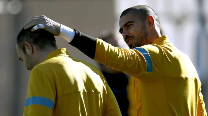 Telediario 1 - El Barça aterriza en Granada como escala antes de Milán