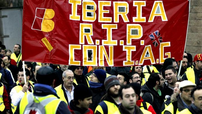 Inicio de la huelga en Iberia