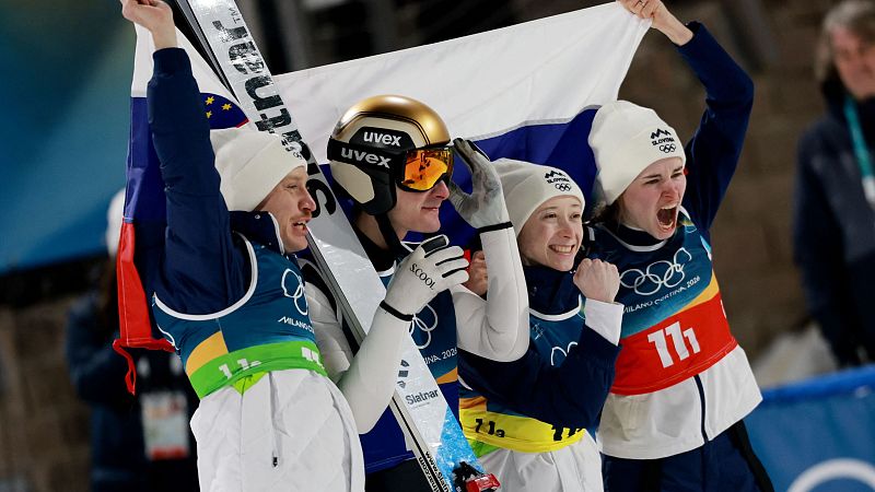 Eslovenia, oro en saltos de esquí: la revancha de los Prevc - Saltos de esquí JJOO Milano Cortina 2026 | Ver