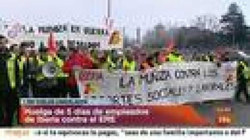 Miles de trabajadores protestan en la primera jornada de la huelga en Iberia