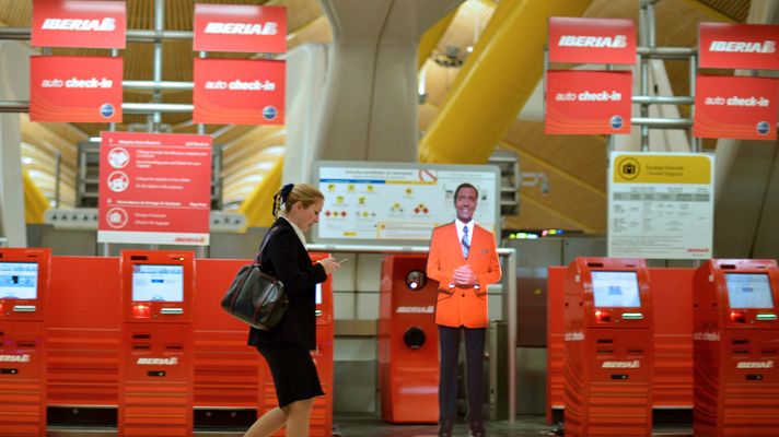 Telediario 1 - Segundo día de huelga en Iberia