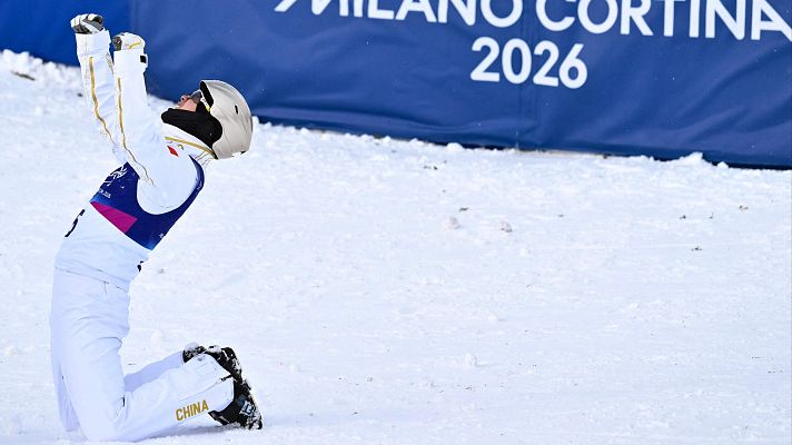 Wang Xindi se cuelga el oro en aerials - Esquí Acrobático JJOO Milano Cortina 2026 | Ver