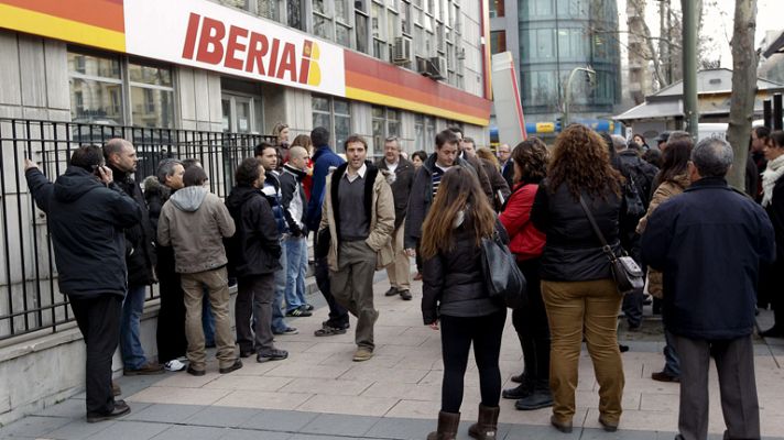 Tercera jornada de huelga en Iberia