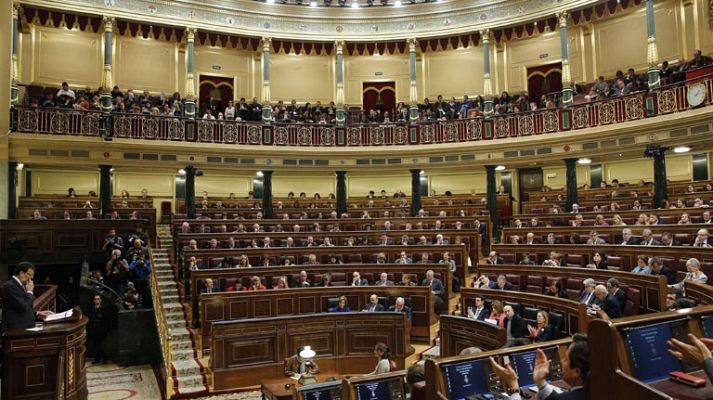Telediario 1 - Ambiente vivido en el Congreso de los diputados durante el debate sobre el estado de la nación
