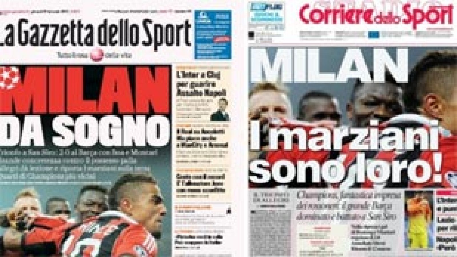 Italia celebra la gesta del Milan | Ver