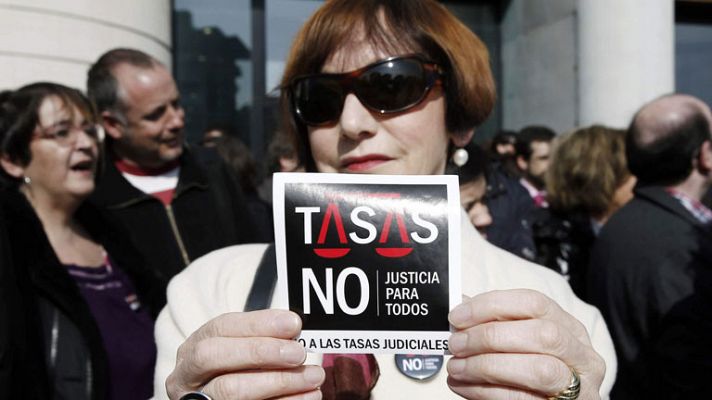 Telediario 1 - Medidas sobre tasas judiciales