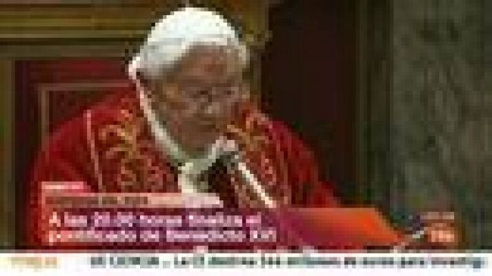 Benedicto XVI promete "respeto y obediencia" al futuro papa
